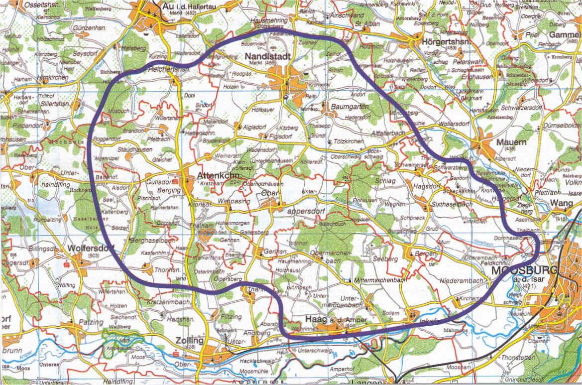 Karte des Verbandsgebiets Karte des Verbandsgebiets